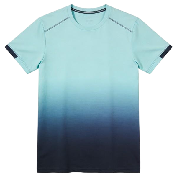 Men's Mint-to-Navy Gradient Athletic T-Shirt
