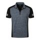 Men's Gray Marled Half-Zip Performance Polo